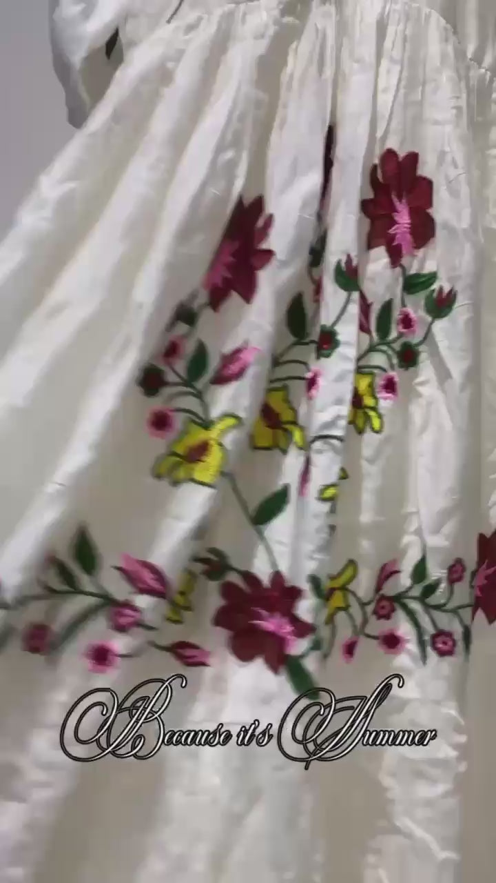 ✨ WEAR SUMMER FRIENDLY AND TRENDY MAXI GOWN WITH EMBROIDERY WORK✨